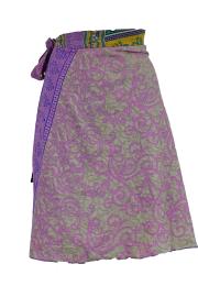 Sari Nederdel Kort India Purple